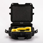 Front view of Black Nikon Compact Camera Case for Z8, Z7 lI, Z6 lI, Z6 III with Yellow Layer Custom Foam Insert