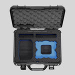 Top-view of Foama Black Color All-Weather Carry-on Case and Custom Foam Insert with a Blue Layer for DJI Neo