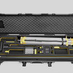 Top view of Foama Fortified Black Color Hard Case and Custom Foam Insert with Yellow Layer for DJI D-RTK 2 Mobile Station