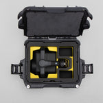 Top view of Black Color DJI Zenmuse H30T Carry-On Case with Yellow Layer Custom Foam Insert