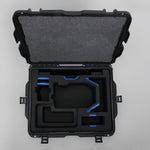 Top view of Black ARRI Alexa 35 Studio Case with Blue Custom Foam Insert for Alexa Camera And Accessories