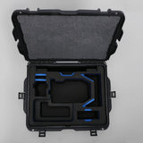 Top view of Black ARRI Alexa 35 Studio Case with Blue Custom Foam Insert for Alexa Camera And Accessories