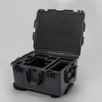 Angled view of ARRI Alexa 35 Graphite Color Studio Case with Black Layer Custom Foam Insert