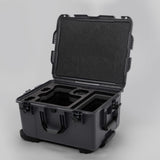 Angled view of ARRI Alexa 35 Graphite Color Studio Case with Black Layer Custom Foam Insert