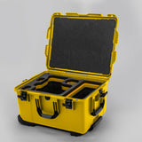 Angled view of ARRI Alexa 35 Yellow Color Studio Case with Yellow Layer Custom Foam Insert