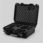 Angled view of DJI Avata 2 Fly More Combo Black Color Waterproof Hard Case and Custom Foam Insert