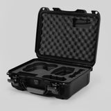 Angled view of DJI Avata 2 Fly More Combo Black Color Waterproof Hard Case and Custom Foam Insert