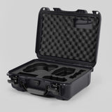Angled view of DJI Avata 2 Fly More Combo Graphite Color Waterproof Hard Case and Custom Foam Insert
