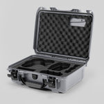Angled view of DJI Avata 2 Fly More Combo Silver Color Waterproof Hard Case and Custom Foam Insert