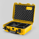 Angled view of DJI Avata 2 Fly More Combo Yellow Color Waterproof Hard Case and Custom Foam Insert