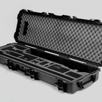 Angled view of Foama Fortified Black Color Hard Case and Black Custom Foam Insert for DJI D-RTK 2 Mobile Station