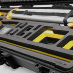 Close-up view 1 of Foama Fortified Black Color Hard Case and Custom Foam Insert with Yellow Layer for DJI D-RTK 2 Mobile Station