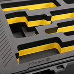 Close-up view 1 of Foama Fortified Black Color Hard Case and Custom Foam Insert with Yellow Layer for DJI D-RTK 2 Mobile Station