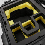 Close-up view 2 of DJI Zenmuse H30T Black Color Storage and Carrying Case and Custom Foam Insert with a Yellow Layer