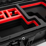 Close view of Black Color Canon C400 Studio Case and Red Layer Custom Foam Insert