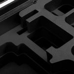 Close view of Canon Camera Compact Case For EOS R5, R5 II, R6, R6 II, R7 with Black Layer Custom Foam Insert