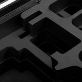 Close view of Canon Camera Compact Case For EOS R5, R5 II, R6, R6 II, R7 with Black Layer Custom Foam Insert