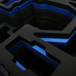 Close view of Black ARRI Alexa 35 Studio Case with Blue Custom Foam Insert for ARRI Camera And Accessories