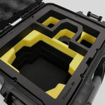 Close-up view 1 of DJI Zenmuse H30T Black Color Storage and Carrying Case and Custom Foam Insert with a Yellow Layer