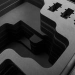 Close view of Black Color Canon C400 Studio Case and Black Layer Custom Foam Insert