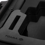 Close-up view of Canon Camera Compact Case For EOS R5, R5 II, R6, R6 II, R7 with Black Layer Custom Foam Insert