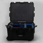 Front view of Black Color Sony Venice 2 Studio Case with Blue Layer Custom Foam Insert