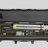 Top view of Foama Fortified Black Color Hard Case and Custom Foam Insert with Yellow Layer for DJI D-RTK 2 Mobile Station