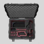 Top view of Sony FX3 Black Color Studio Case and Custom Foam Insert with Red Layer