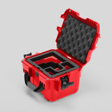 Angled view of DJI Zenmuse H30T Red Color Storage and Carrying Case and Custom Foam Insert with a Red Layer