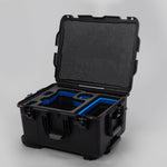 Angle view of Black Color Sony Venice 2 Studio Case with Blue Layer Custom Foam Insert