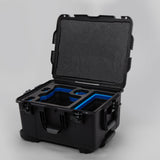 Angle view of Black Color Sony Venice 2 Studio Case with Blue Layer Custom Foam Insert