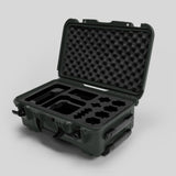 Angled view of Foama Olive Color Carry-on case and Custom Foam Insert for Sony FX-6