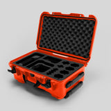 Angled view of Foama Orange Color Carry-on case and Custom Foam Insert for Sony FX-6