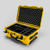 Angled view of Foama Yellow Color Carry-on case and Custom Foam Insert for Sony FX-6