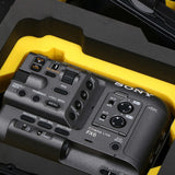 Close-up view 1 of Foama Black Color Carry-on case and Yellow Foam Insert for Sony FX-6 and Essential Accessories