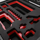 Close-up view 1 of Sony FX3 Black Color Studio Case and Custom Foam Insert with Red Layer