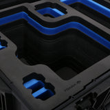 Close view of Black Color Sony Venice 2 Studio Case with Blue Layer Custom Foam Insert